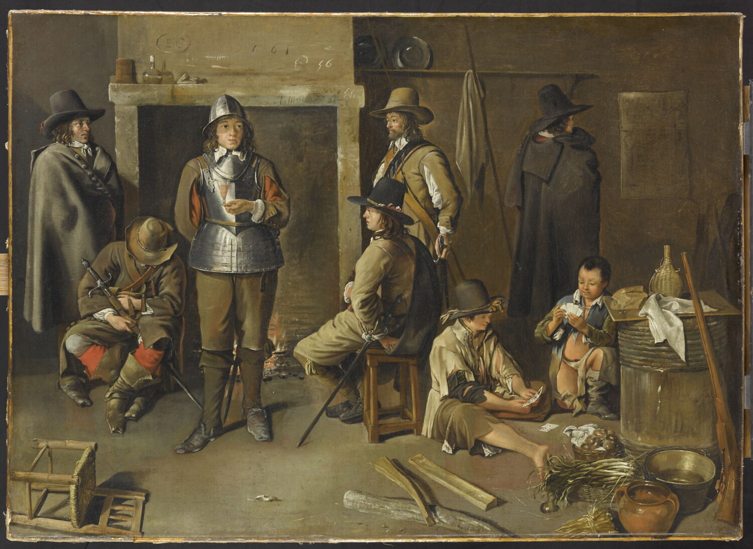 Soldats au repos dans une auberge, Michelin, Jean, 2e quart du XVIIe siècle (vers 1656)