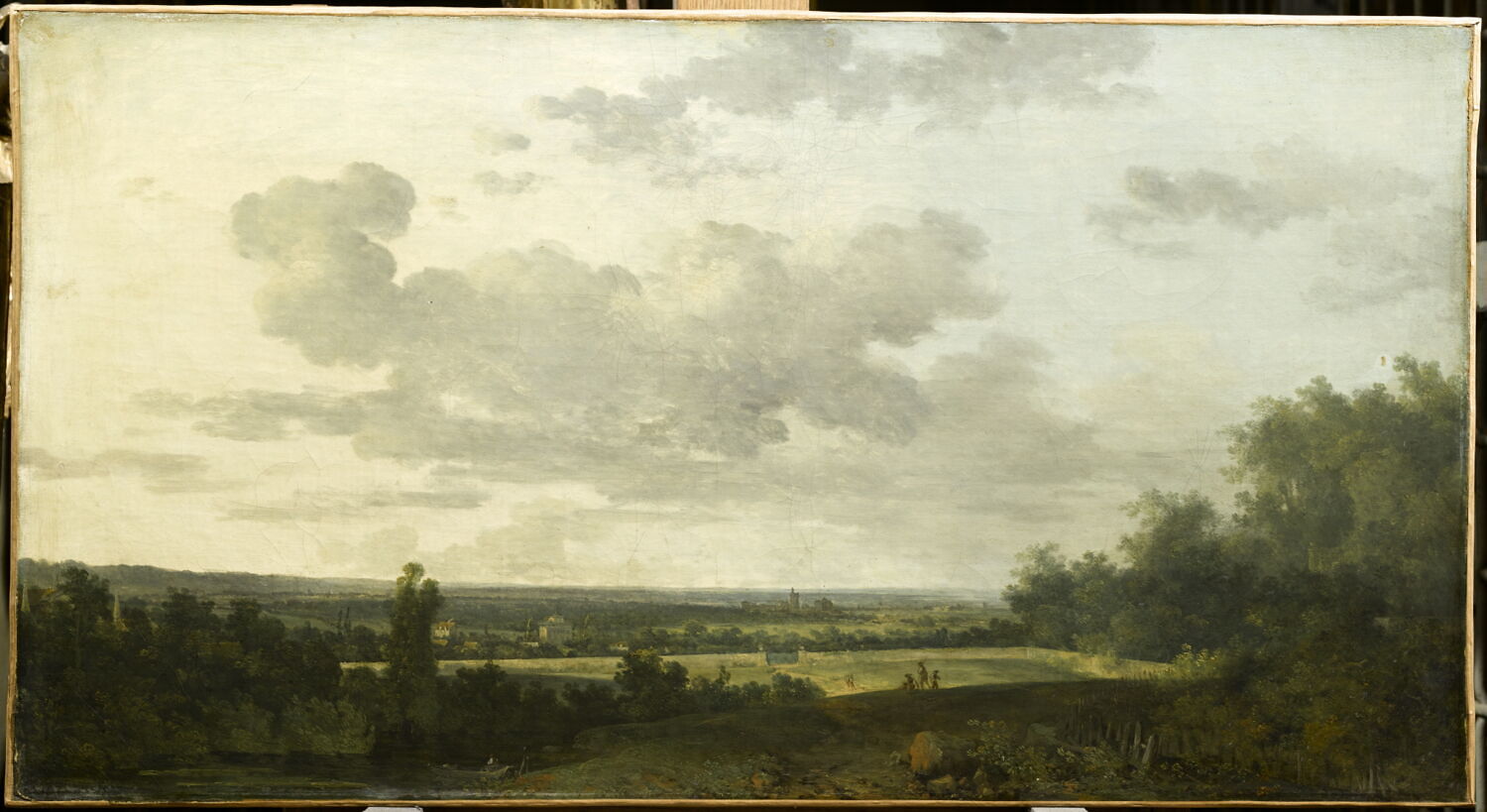 Vue du Château de Vincennes prise des hauteurs de Montreuil, Moreau, Louis Gabriel, dit l'Aîné, 2e moitié du XVIIIe siècle (1750 - 1800)