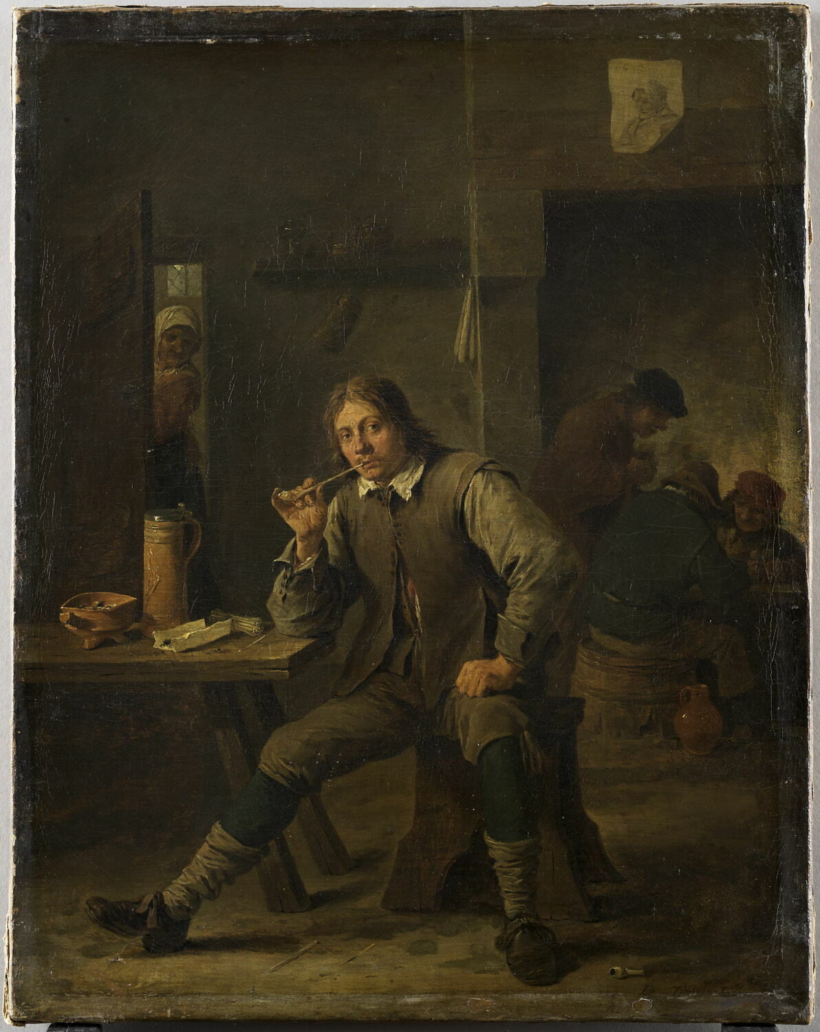 Fumeur accoudé à une table, Teniers, David II, 2e quart du XVIIe siècle (1643)