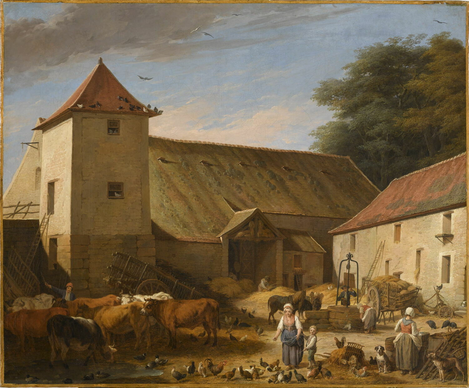 Cour de ferme, Lépicié, Nicolas-Bernard, 4e quart du XVIIIe siècle (1784)