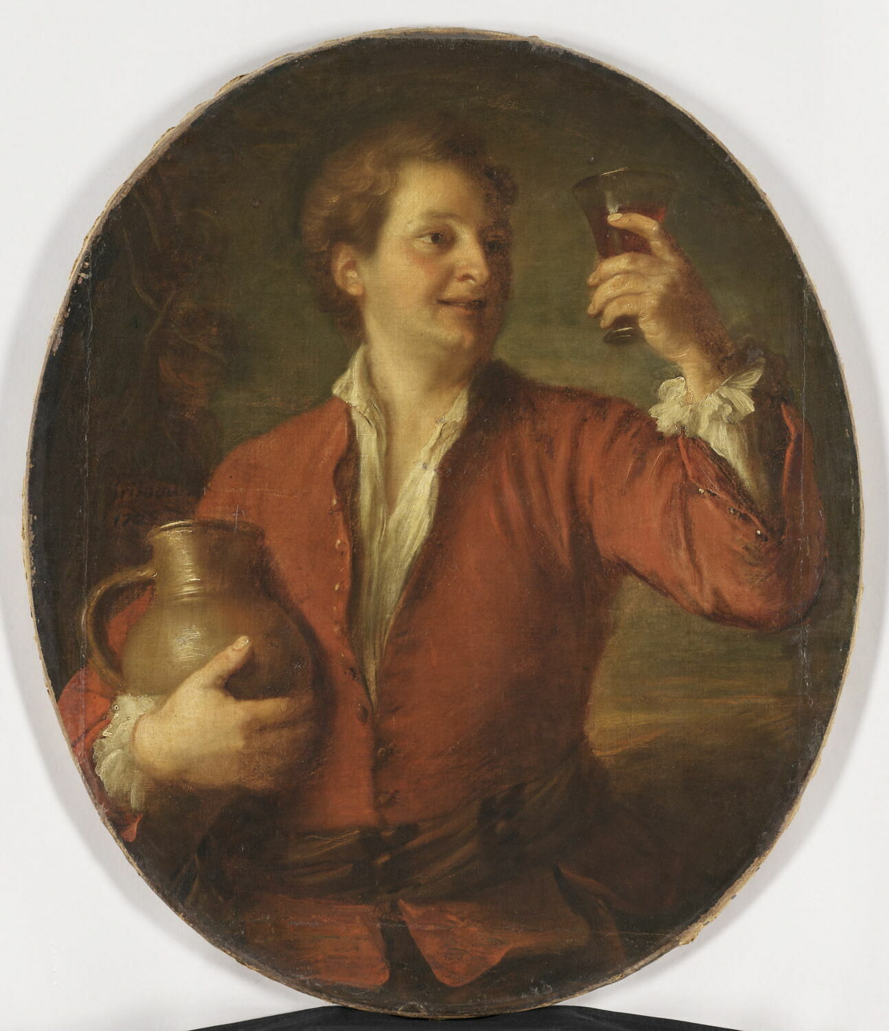 Un joyeux buveur., Grimou, Alexis, 2e quart du XVIIIe siècle (1729)