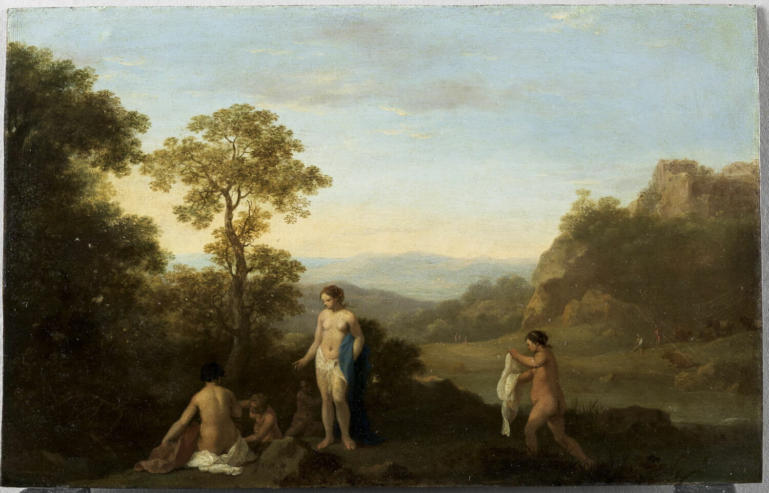 Paysage aux cinq baigneuses, Poelenburgh, Cornelis van, 2e quart du XVIIe siècle (après 1627)