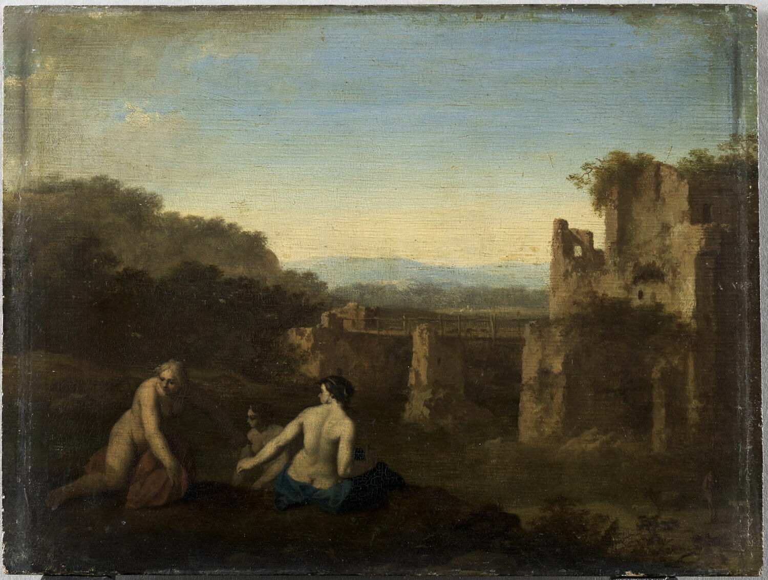 Baigneuses près de ruines antiques, Poelenburgh, Cornelis van, 2e quart du XVIIe siècle (après 1627)