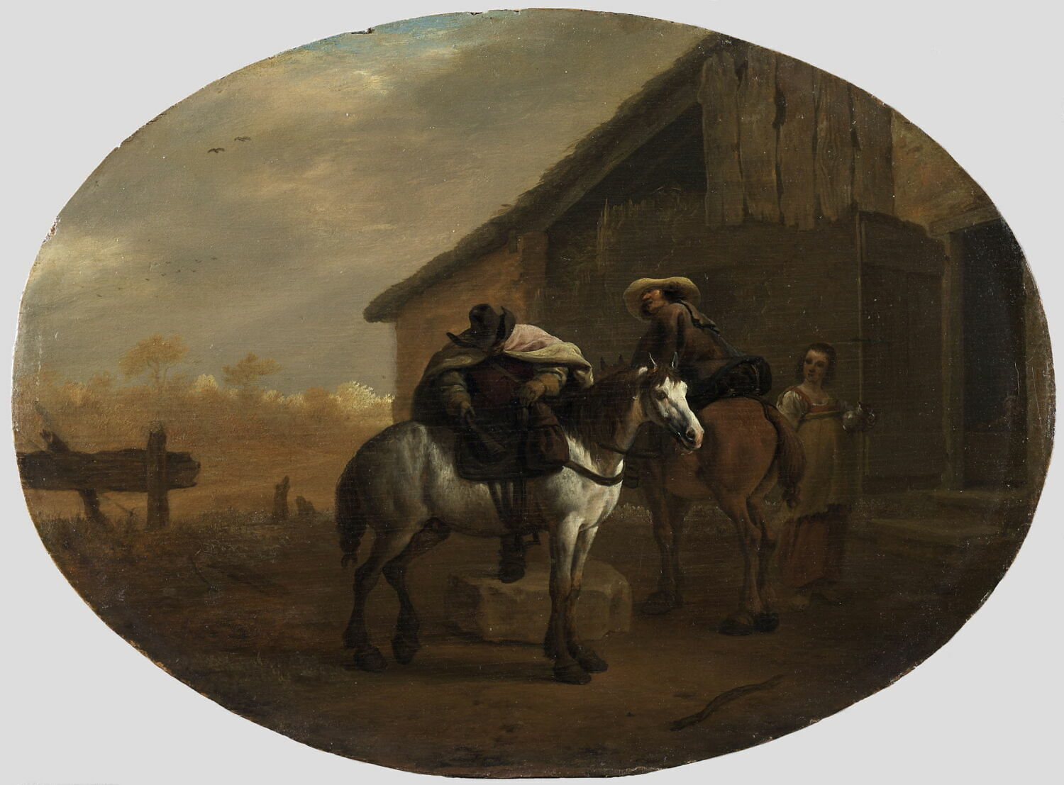 Le Départ de l'hôtellerie, Laer, Pieter van, 2e quart du XVIIe siècle (1639 - 1642)