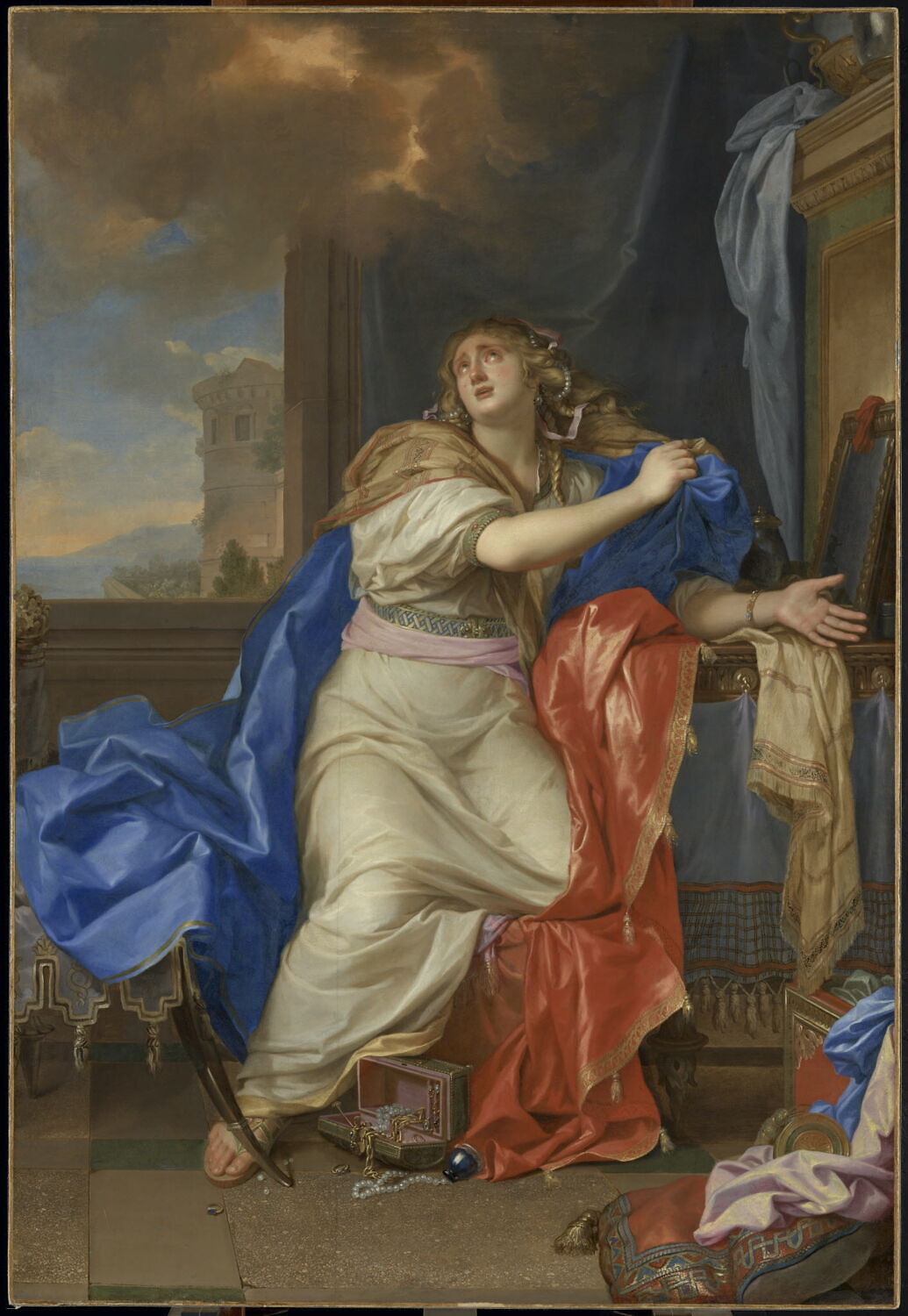 Sainte Madeleine renonçant aux vanités du monde, Шарль Лебрен, середина XVII века (ок. 1654–1657)