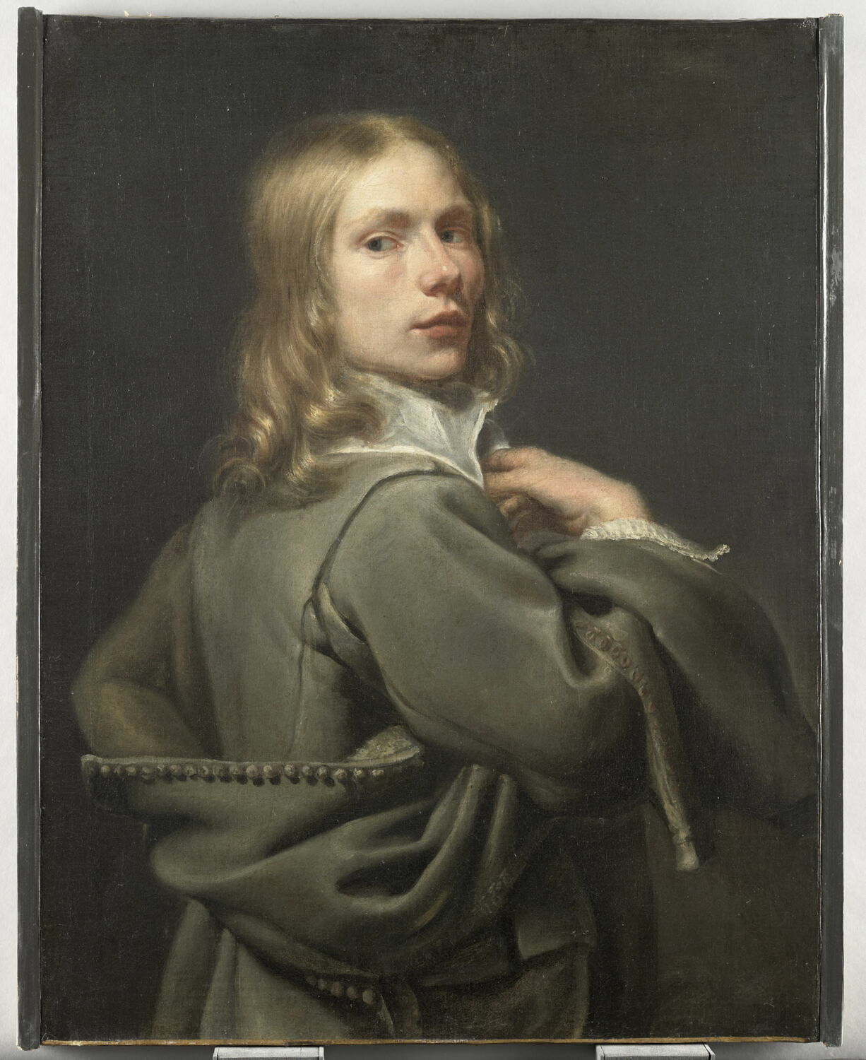 Portrait d'un jeune homme vu en buste, tourné  de trois-quarts vers le spectateur, Oost, Jacob I van, 2e quart du XVIIe siècle (1640 - 1650)
