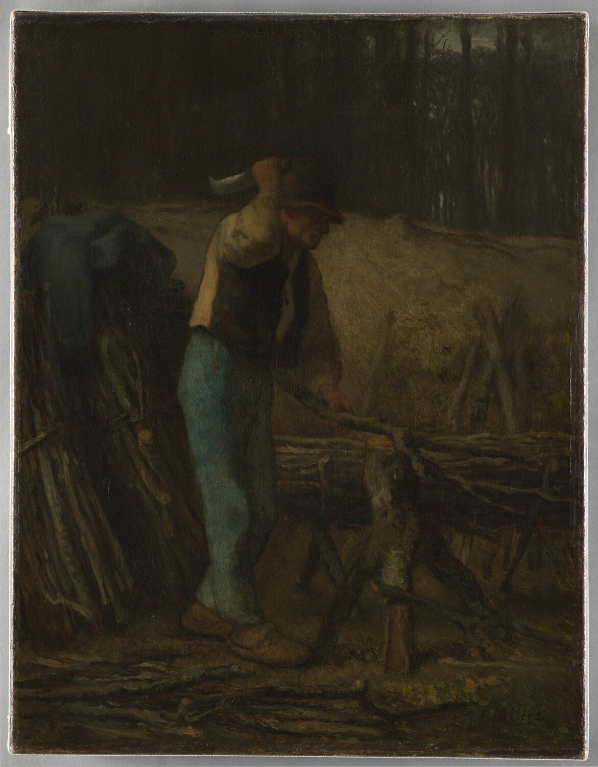 Le fendeur de bois, Millet, Jean Francois, 3e quart du XIXe siècle (1850 - 1875)