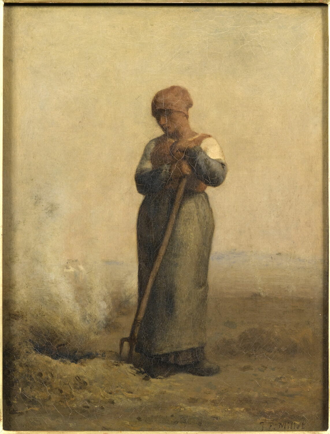 La brûleuse d'herbes, Millet, Jean Francois, 3e quart du XIXe siècle (1850 - 1875)