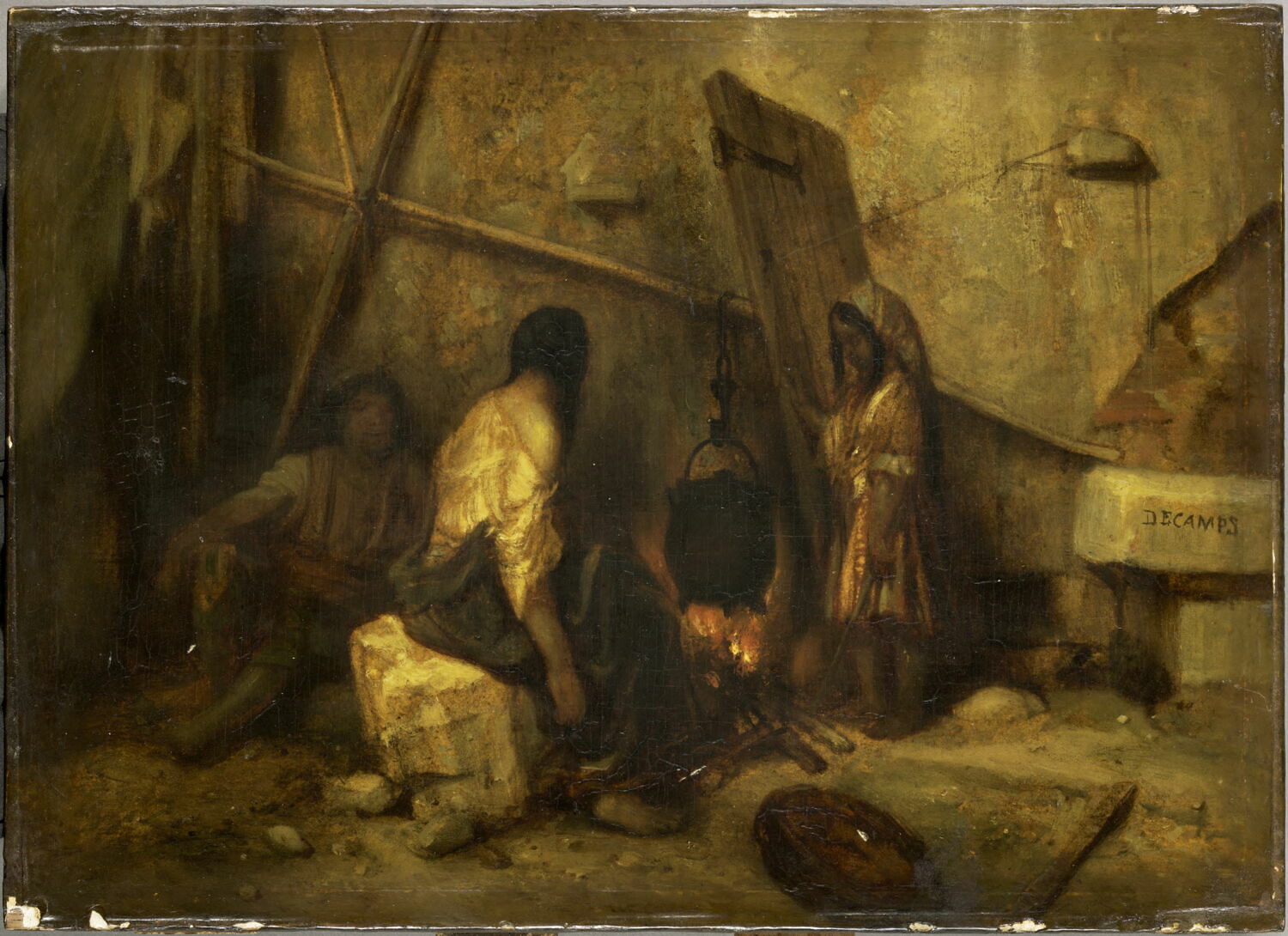 Le campement de bohémiens, Decamps, Alexandre-Gabriel, 2e quart du XIXe siècle (1842)