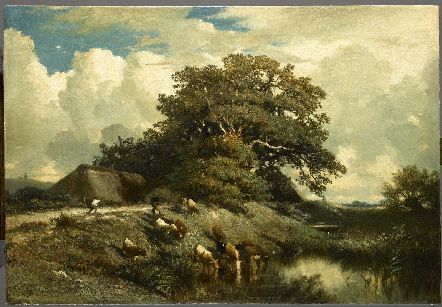 L'abreuvoir et le grand chêne, Dupré, Jules, Milieu du XIXe siècle (1840 - 1860)