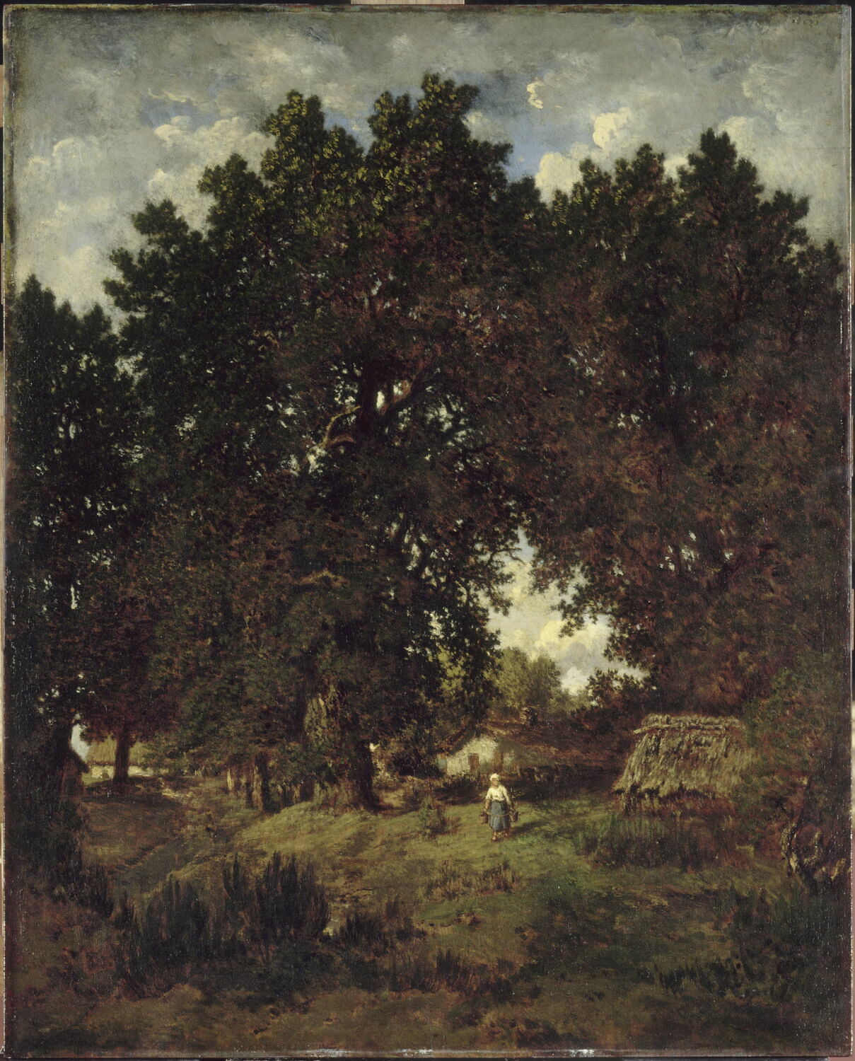 Village sous les arbres, Rousseau, Théodore, Milieu du XIXe siècle (1840 - 1860)