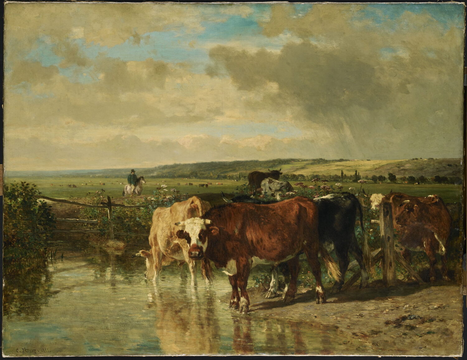 La barrière, Troyon, Constant, 3e quart du XIXe siècle (1853)