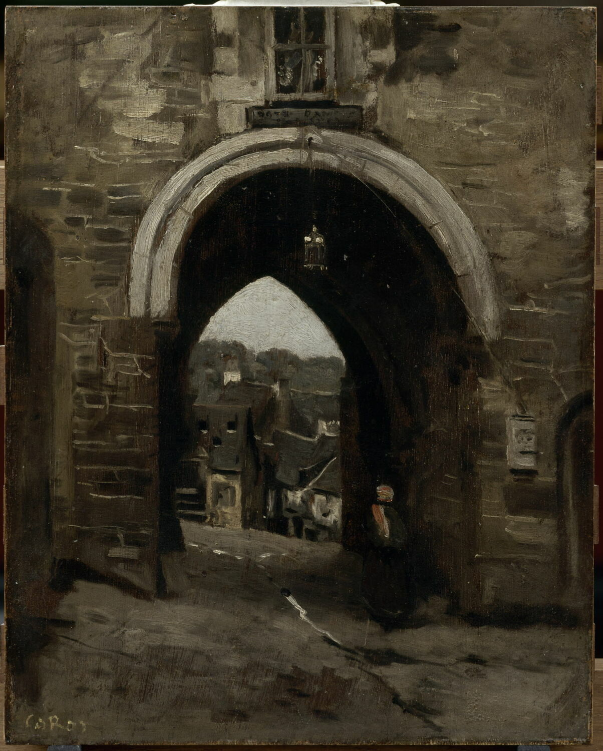 La porte du Jerzual à Dinan., Corot, Jean-Baptiste Camille, 3e quart du XIXe siècle (1860)