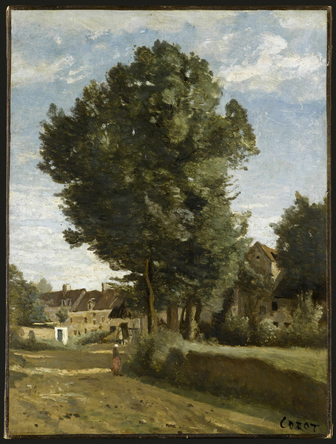 Entrée de village, environs de Beauvais du côté de Voisinlieu., Corot, Jean-Baptiste Camille, 3e quart du XIXe siècle (1850 - 1875)