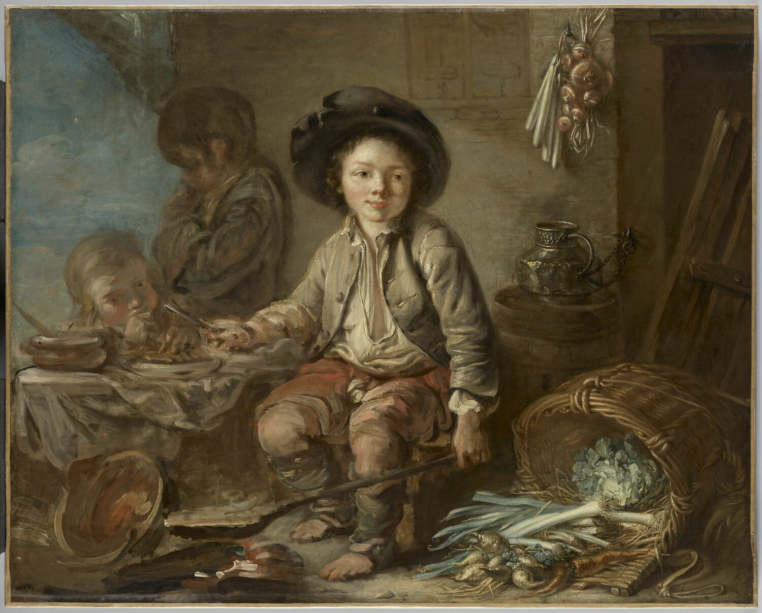 Le déjeuner des petits savoyards, Anonyme, 2e moitié du XVIIIe siècle (1750 - 1800)