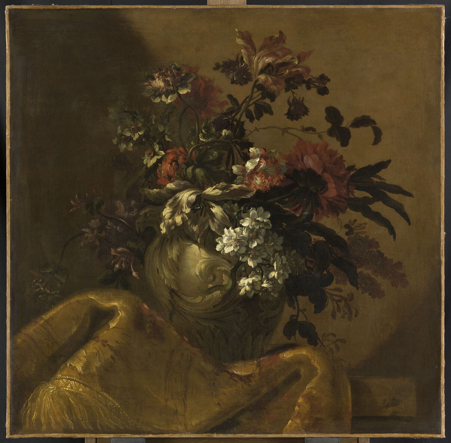 Fleurs dans un vase de marbre blanc, Monnoyer, Jean Baptiste, 2e quart du XVIIe siècle (vers 1690 - 1700)