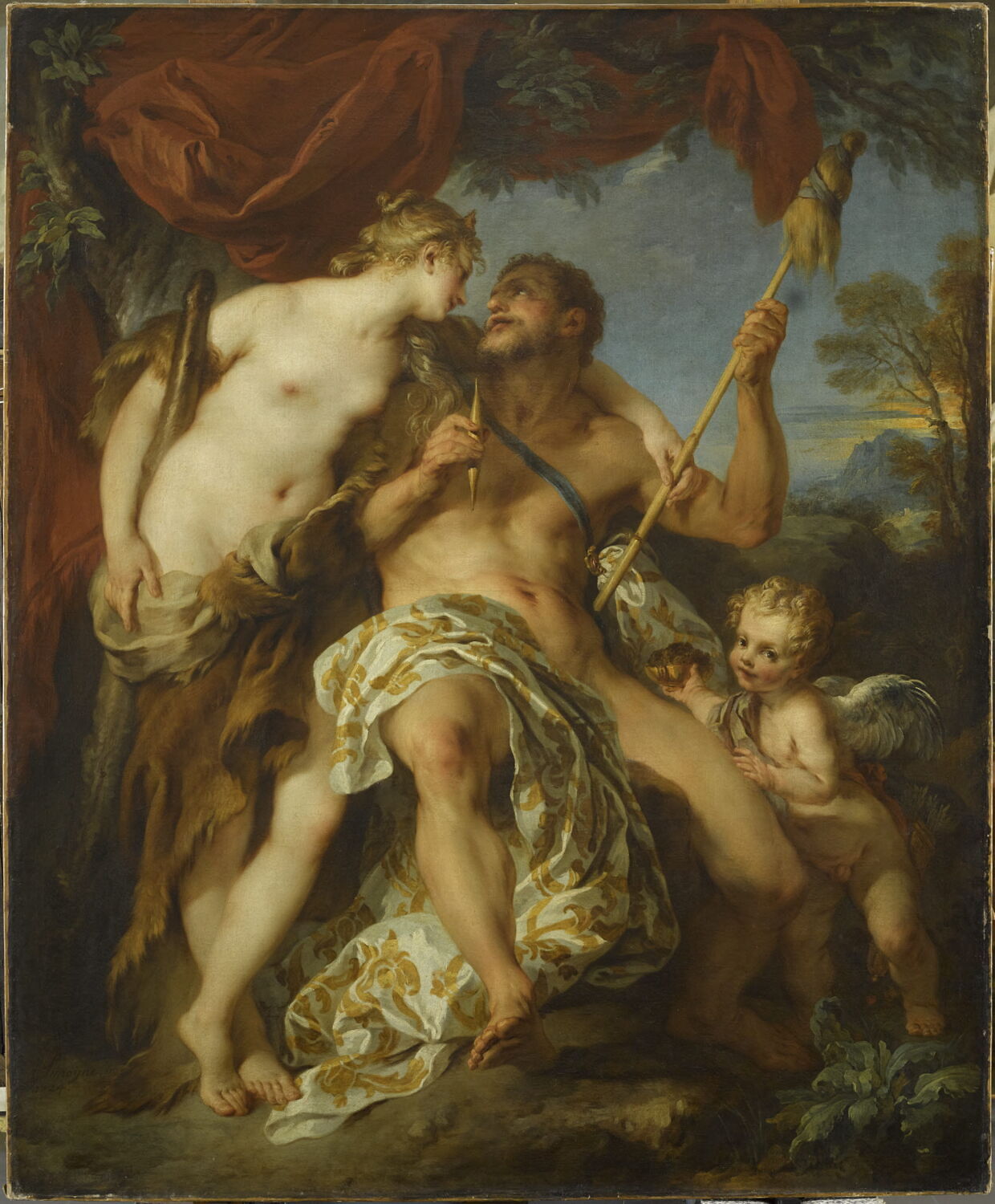 Hercule et Omphale, Le Moyne, François, 1e quart du XVIIIe siècle (1724)