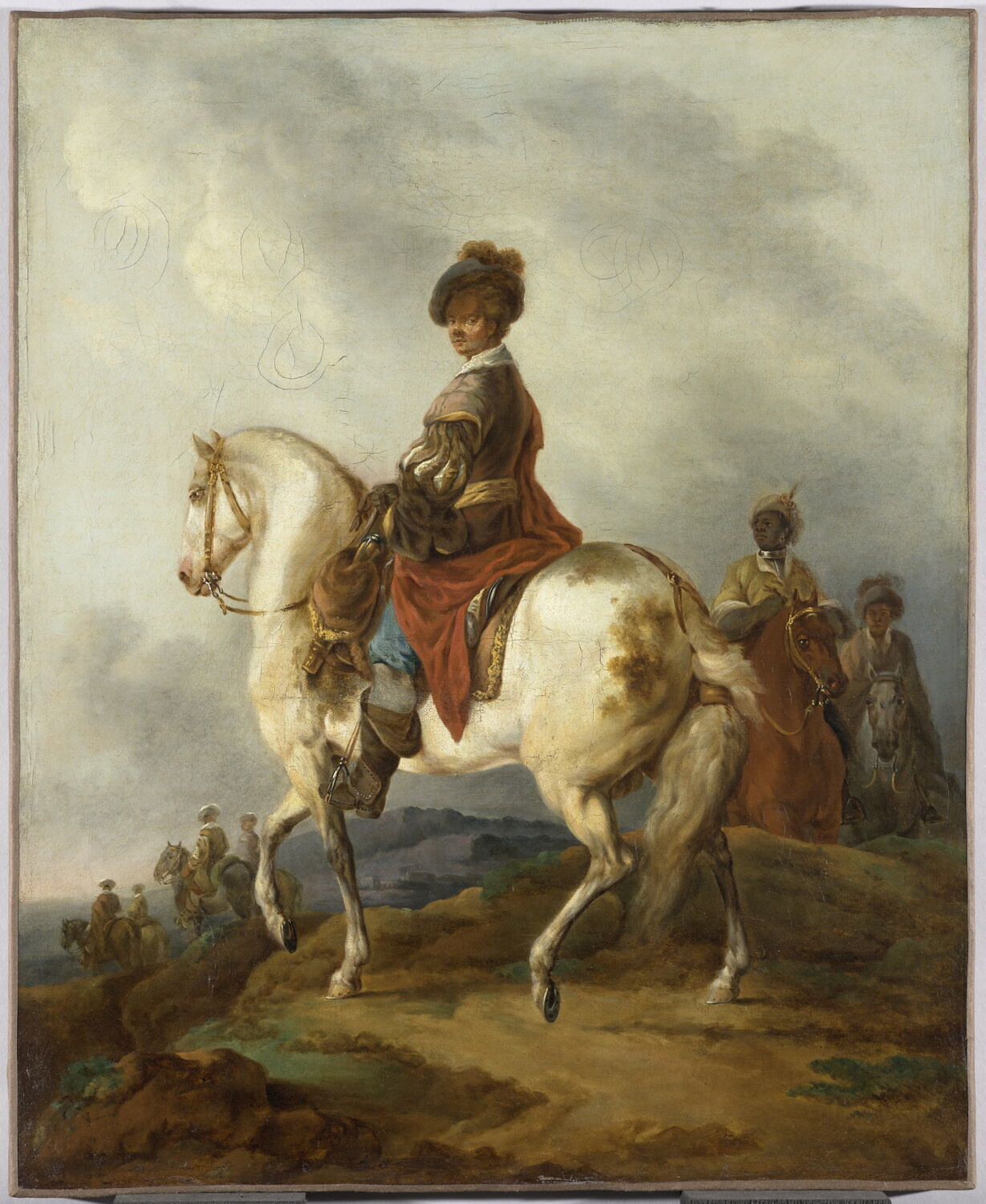 Cavalier sur un cheval blanc, Casanova, François-Joseph, 2e moitié du XVIIIe siècle (1750 - 1800)