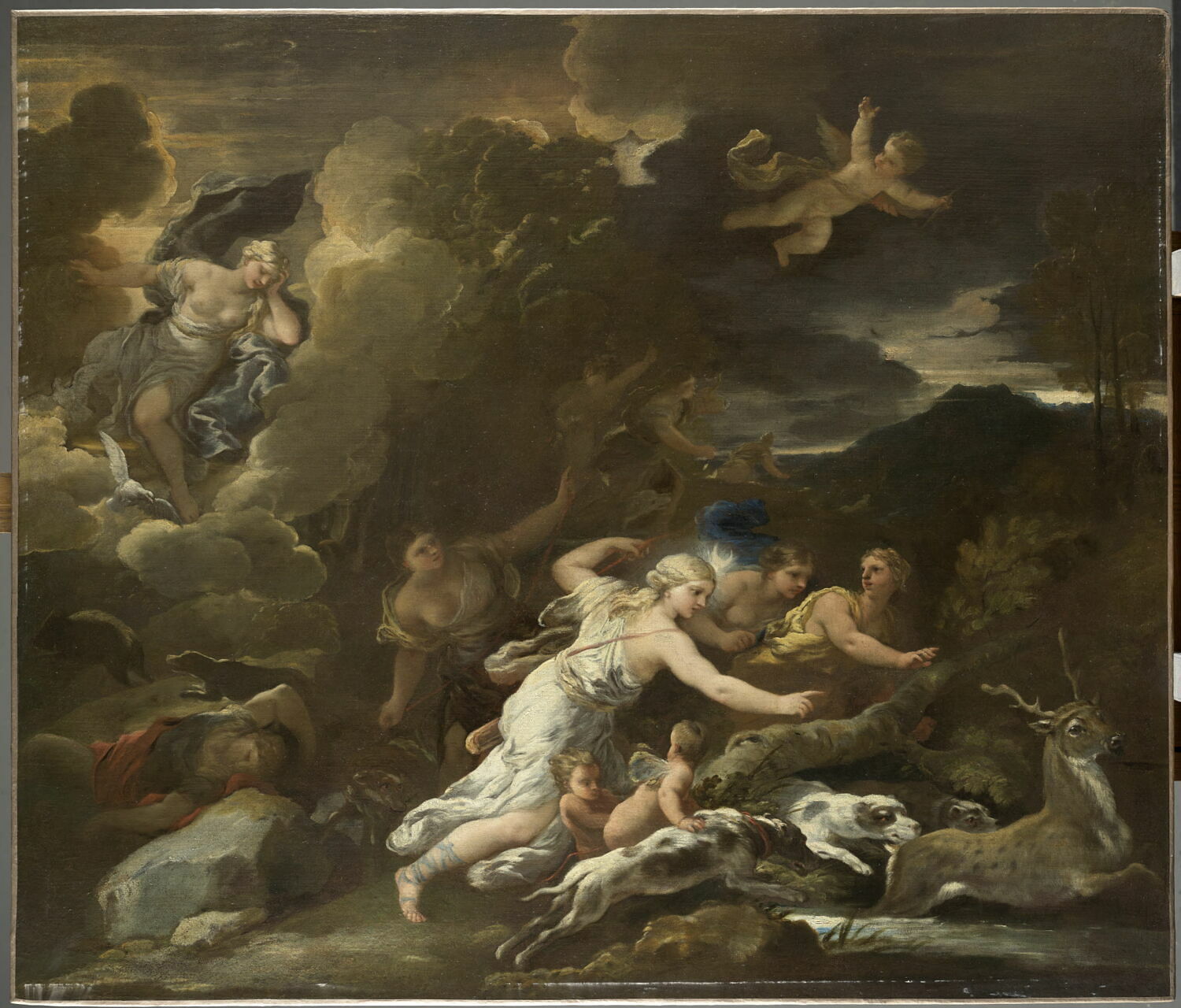 La Chasse de Diane, Giordano, Luca, 1e quart du XVIIIe siècle (1700 - 1725)