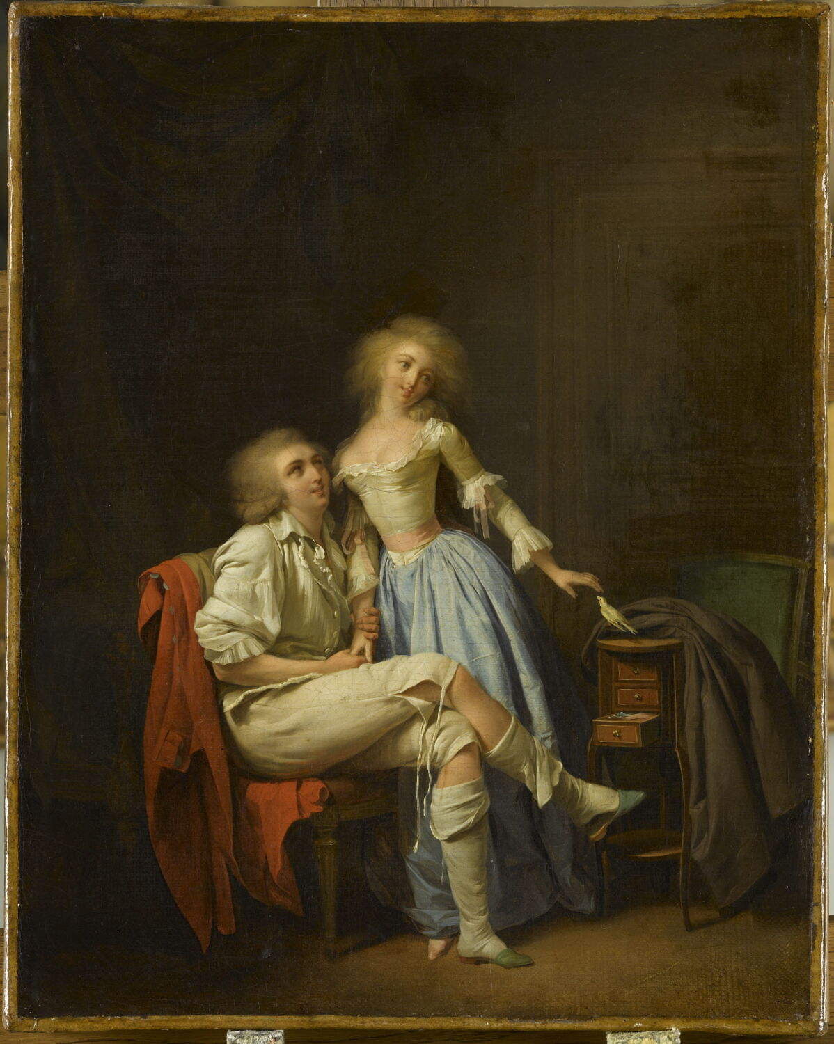 L'oiseau privé, Boilly, Louis Léopold, 4e quart du XVIIIe siècle (1789 - 1793)