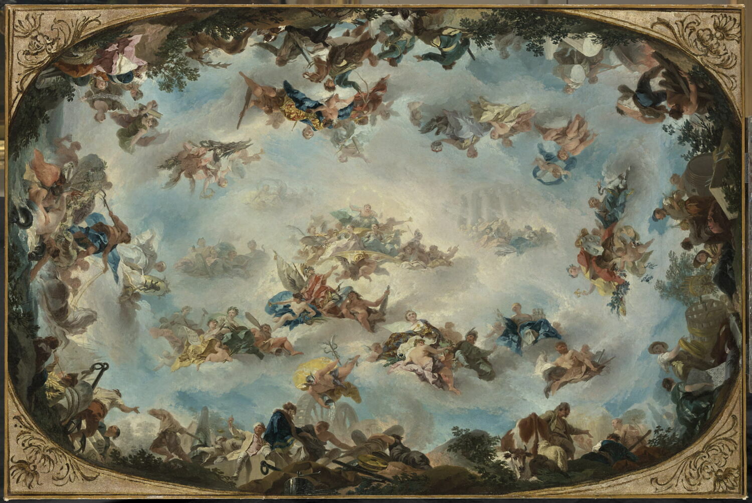 Les Provinces autrichiennes apportant leur tribut à l'Empire, Guglielmi, Gregorio, 3e quart du XVIIIe siècle (vers 1759 - 1760)
