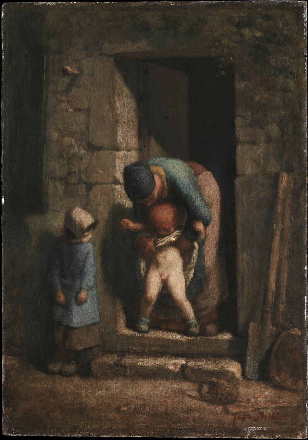 La précaution maternelle, Millet, Jean Francois, 3e quart du XIXe siècle (1850 - 1875)