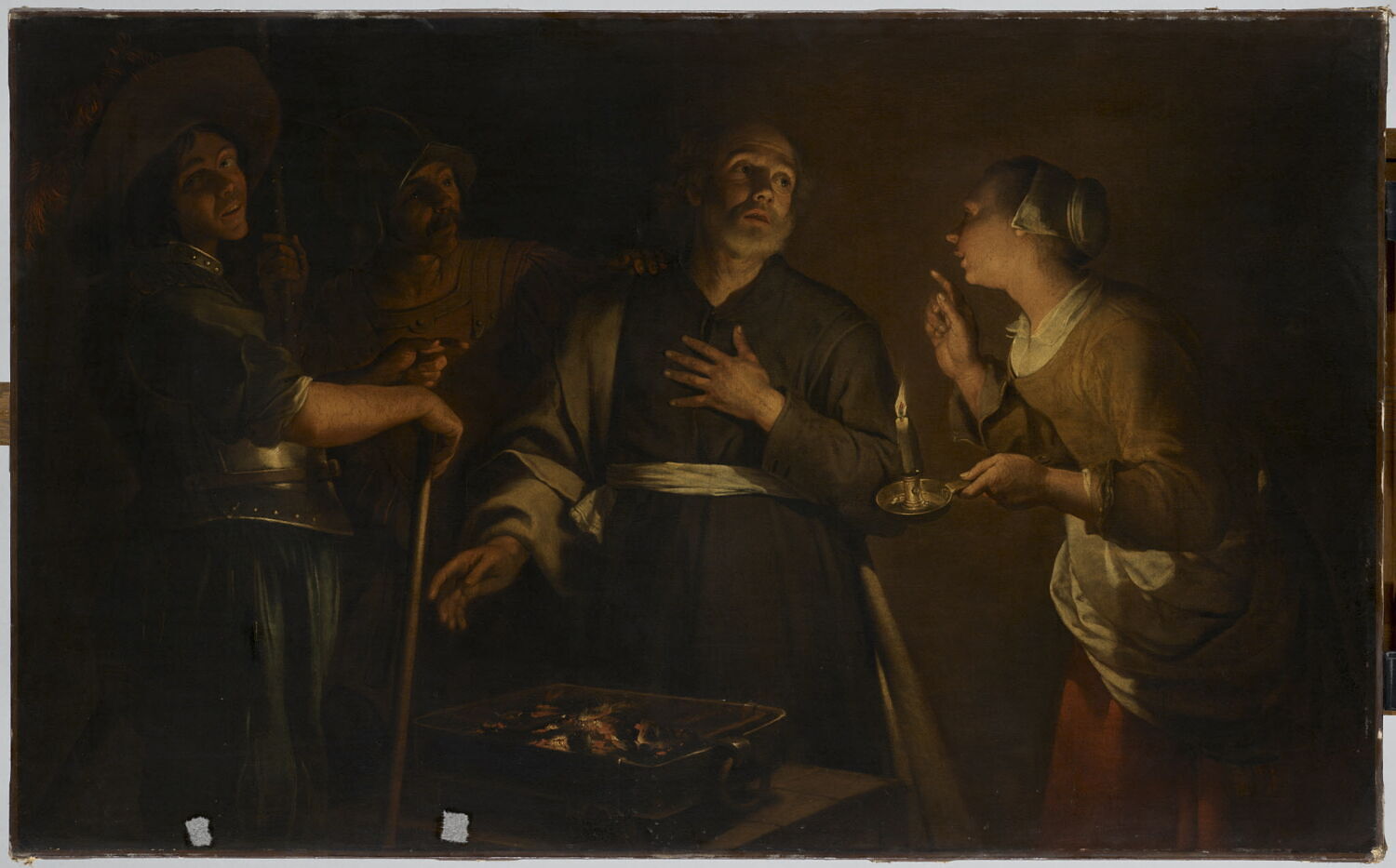 Le Reniement de saint Pierre, Anonyme, XVIIe siècle (vers 1630 - 1640)