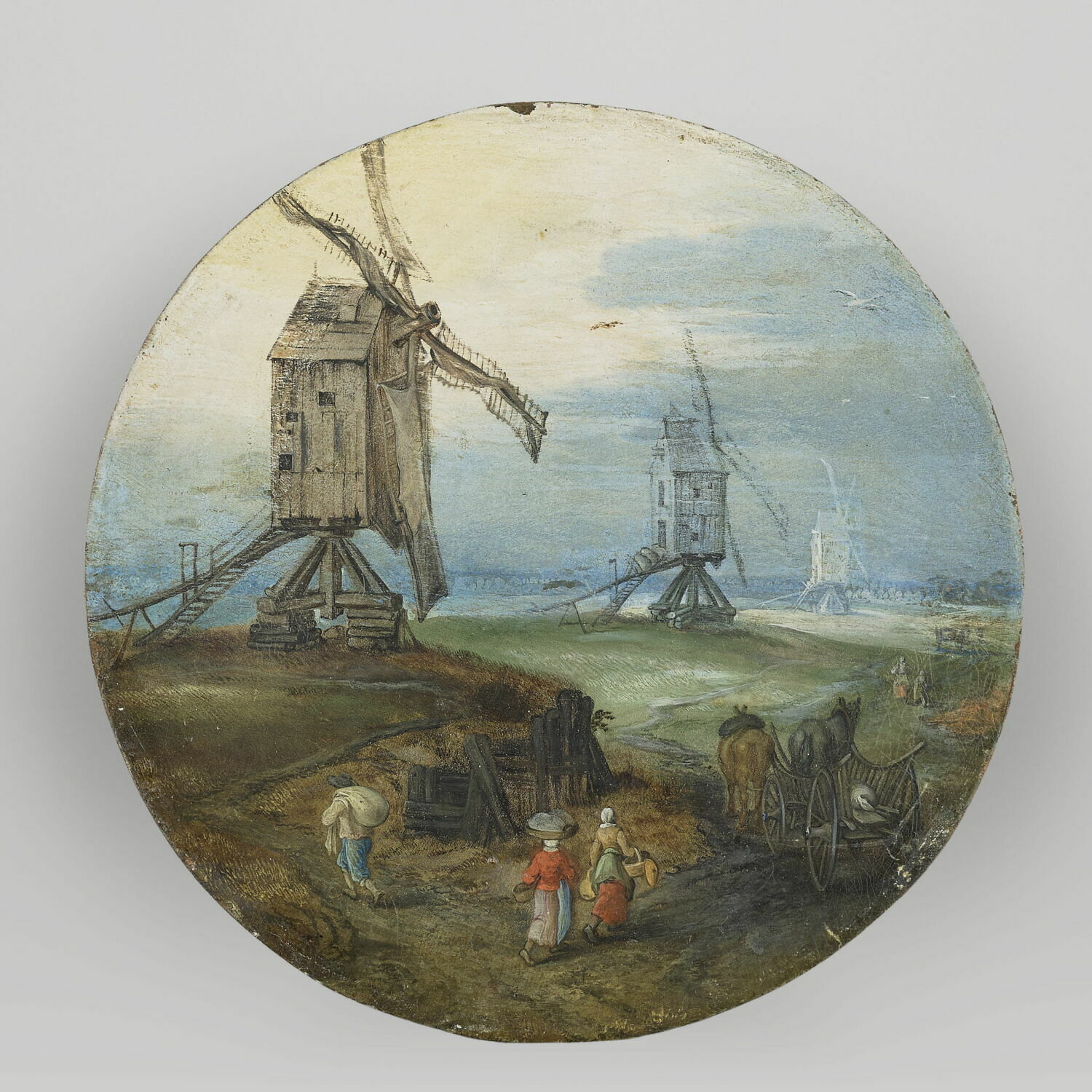 Paysage aux moulins à vent, Brueghel, Jan I, 3e quart du XVIIe siècle (1650 - 1675)