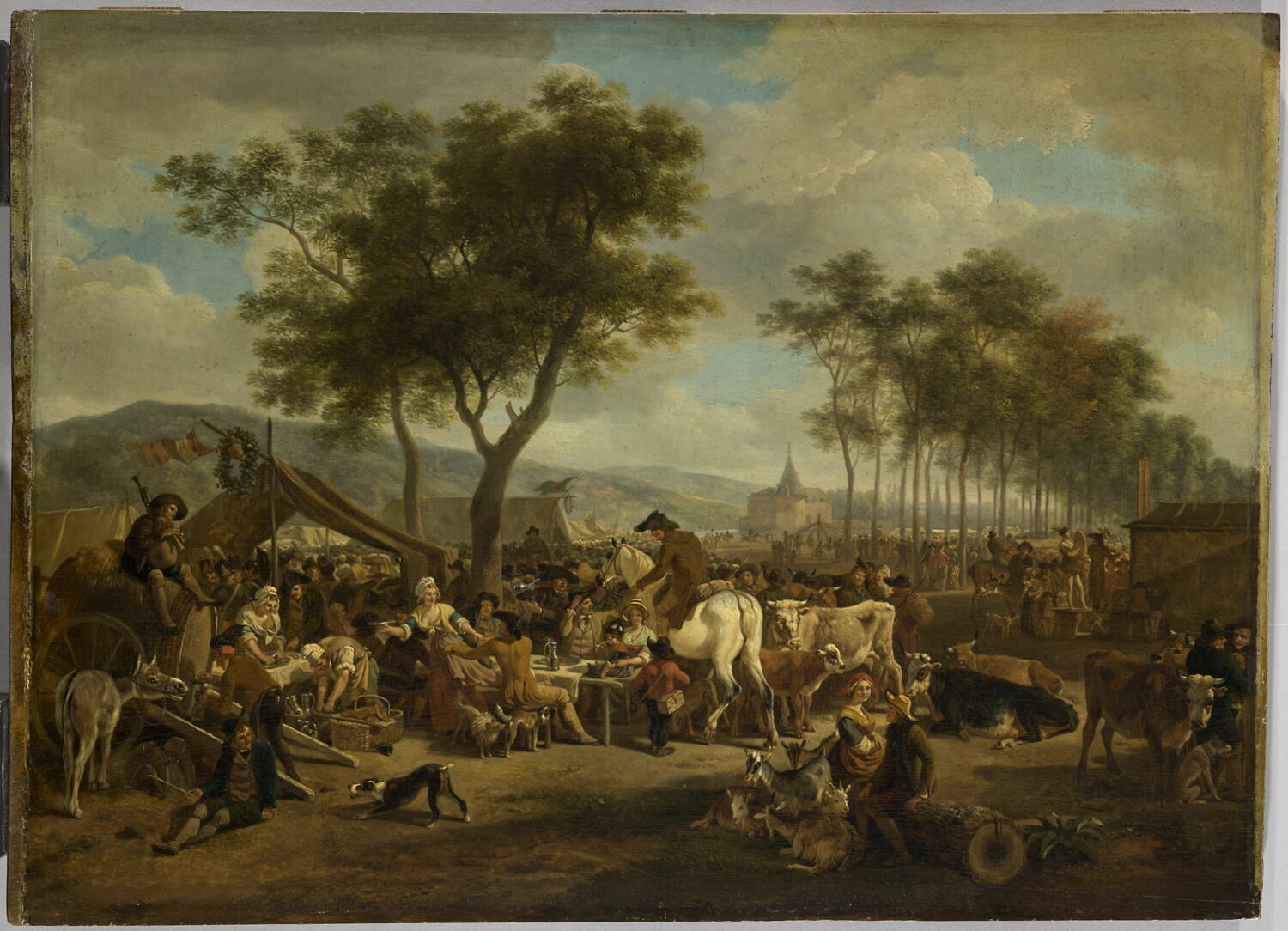 Foire à l'entrée d'un village, De Marne, Jean-Louis, 1e quart du XIXe siècle (1814)