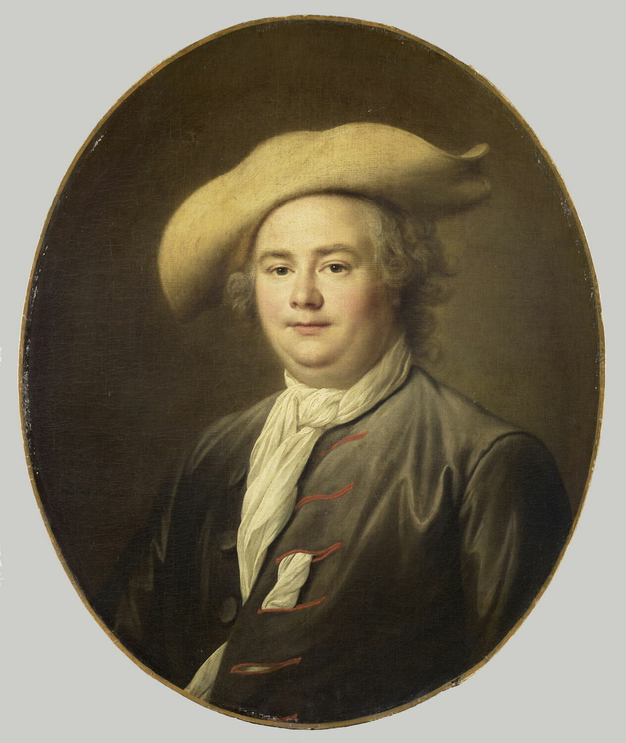 Portrait d'homme, dit autrefois Antoine Michaut (1768-1826), de la Comédie-Française., Drouais, François Hubert, 3e quart du XVIIIe siècle (1769)