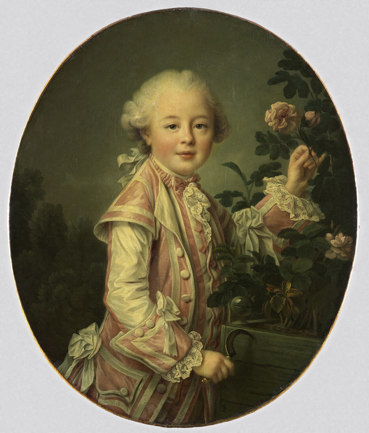 Le comte de Nogent, enfant. Paul-Esprit-Charles de Boullongne,  (1758-1838), fils de l'intendant des Finances, Jean-Nicolas de Boullongne., Drouais, François Hubert, 3e quart du XVIIIe siècle (1765)