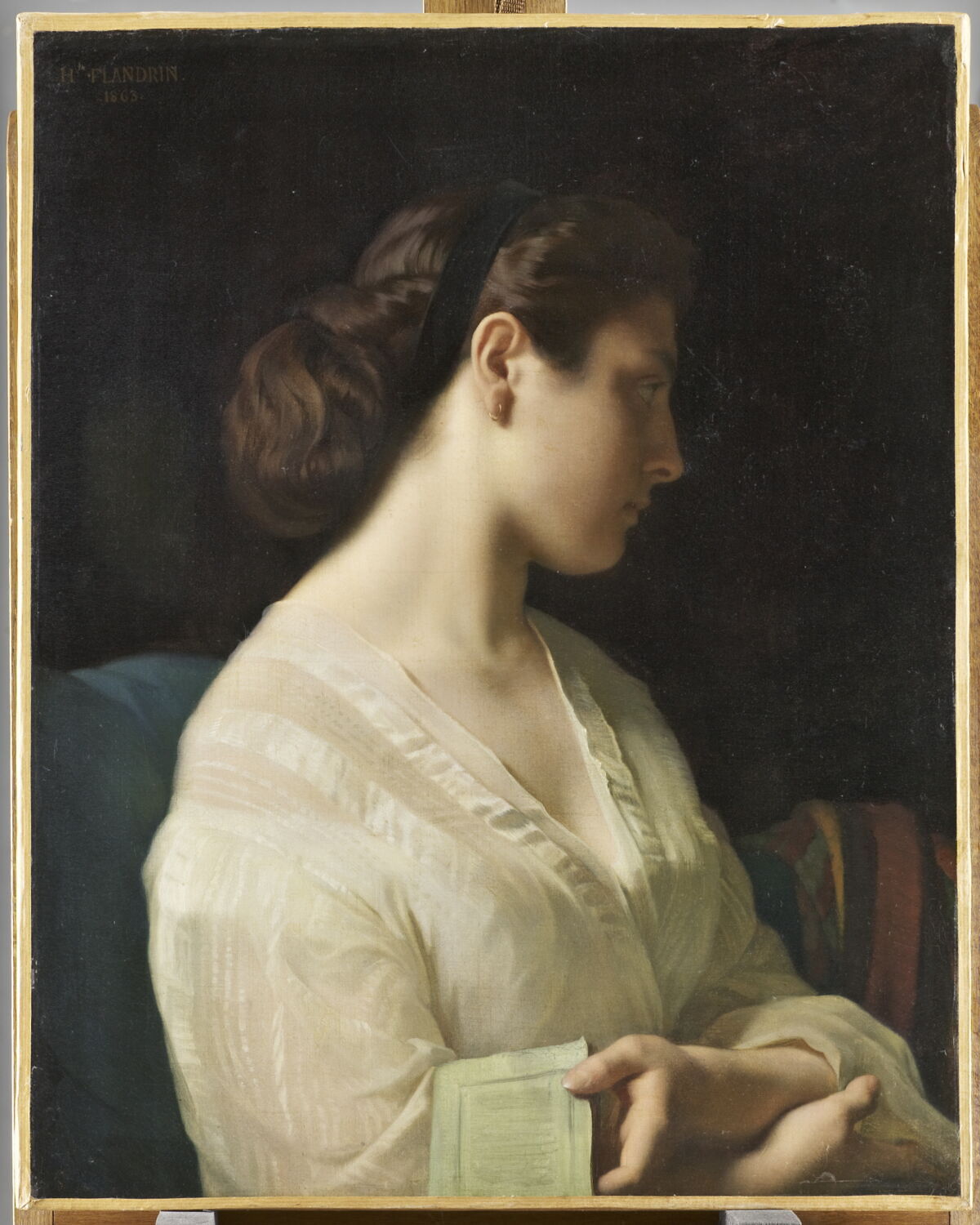 Portrait de jeune fille, dit aussi La jeune grecque, Flandrin, Hippolyte, 3e quart du XIXe siècle (1863)