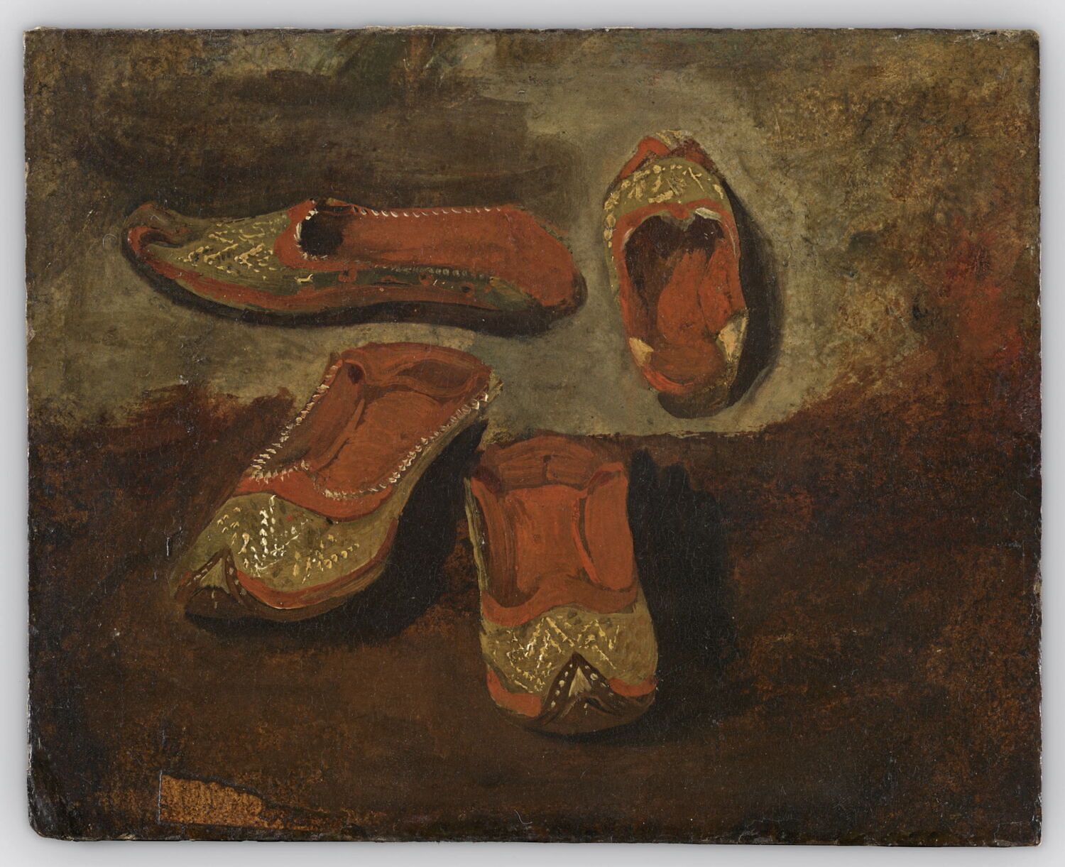 Étude de babouches, Delacroix, Eugène, 1e quart du XIXe siècle (1823 - 1824)