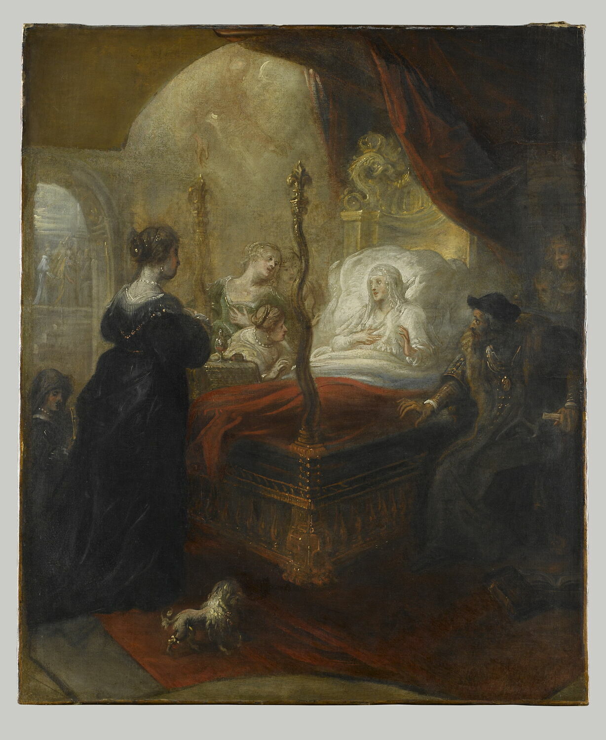 Saint François de Paule (1436-1507) prophétisant un fils à Louise de Savoie, Thulden, Theodoor van, 1e moitié du XVIIe siècle (vers 1640)