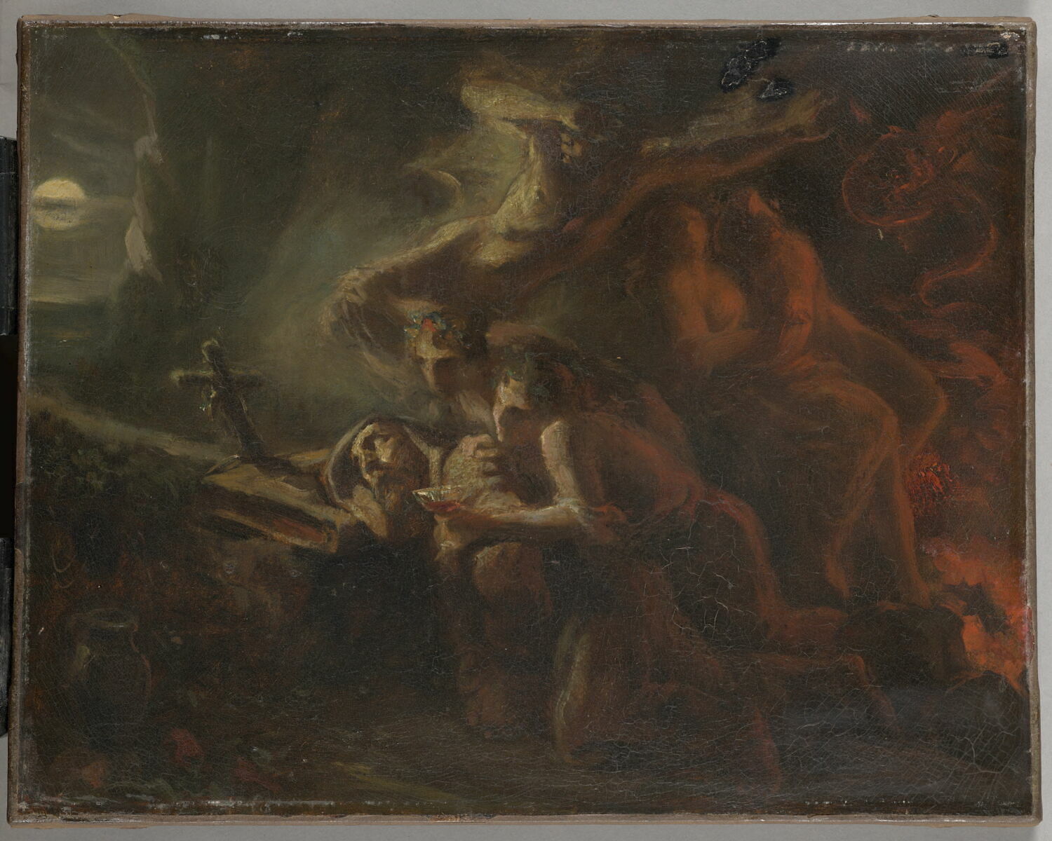 Tentation de saint Hilarion, Tassaert, Octave, 3e quart du XIXe siècle (1850 - 1875)