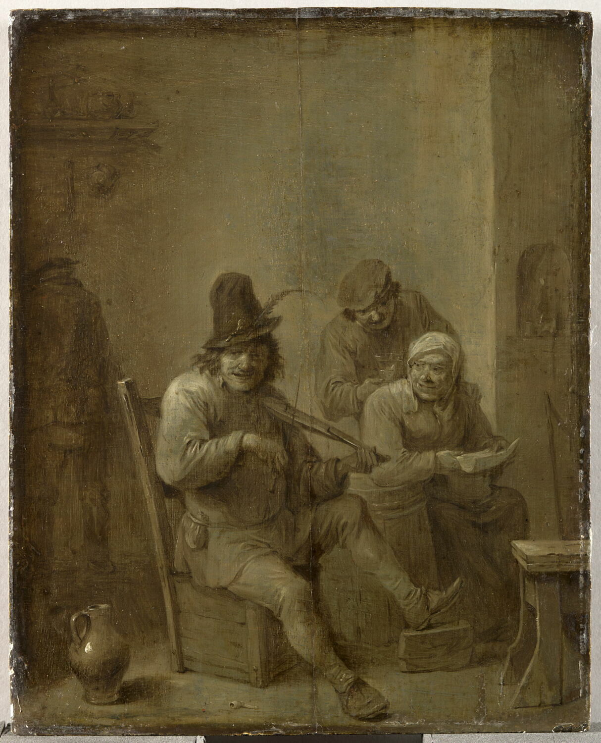Grand Duo: joueur de pochette et chanteuse, Teniers, David II, 2e quart du XVIIe siècle (vers 1640 - 1650)