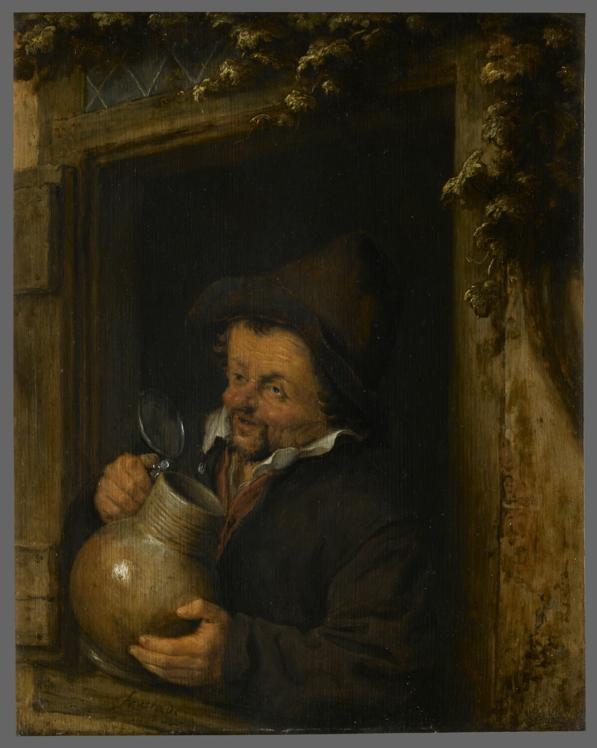 Le Buveur à la fenêtre, Ostade, Adriaen van, Milieu du XVIIe siècle (1640 - 1660)