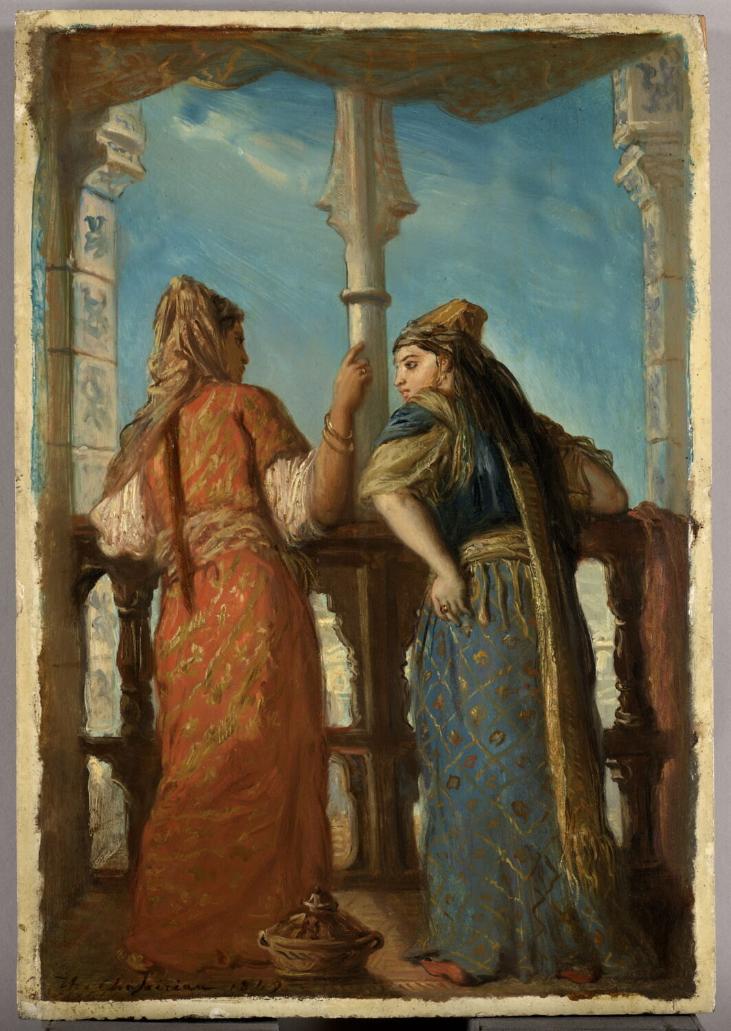 Juives au balcon, Alger., Chassériau, Théodore, 2e quart du XIXe siècle (1849)