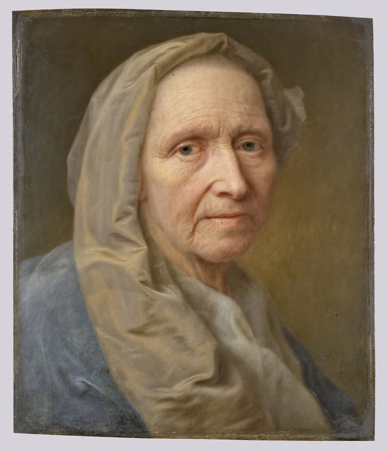 Tête de vieille femme au voile, Denner, Balthazar, 1e moitié du XVIIIe siècle (1740)
