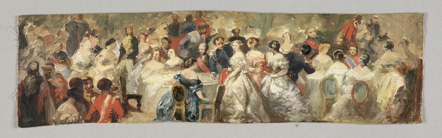 Souper donné par Napoléon III en l'honneur de la reine Victoria dans l'opéra du château de Versailles, le 25 août 1855, Lami, Eugène, XIXe siècle (1829)