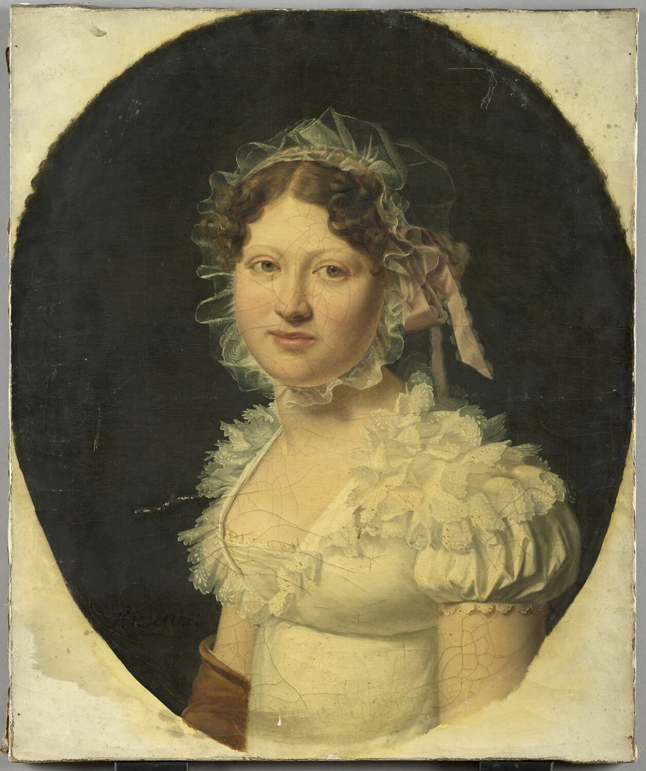 Portrait de femme en blanc, Riesener, Henri François, 1e quart du XIXe siècle (1800 - 1825)