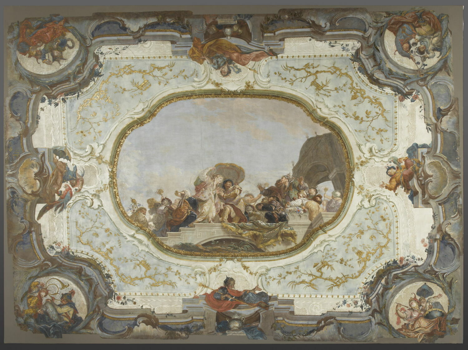 Plafond : Plafond d'une grande salle d'un palais, Scajario, Giovanni, 4e quart du XVIIIe siècle (vers 1775)