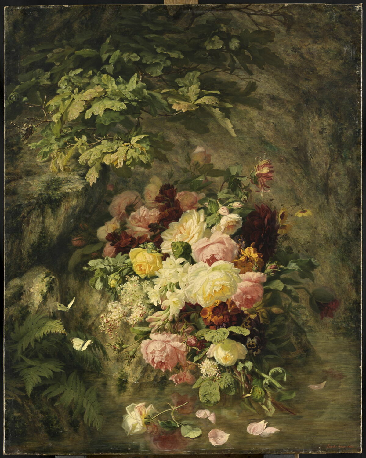 Bouquet dans une grotte, Saint-Jean, Simon, XIXe siècle (1852)