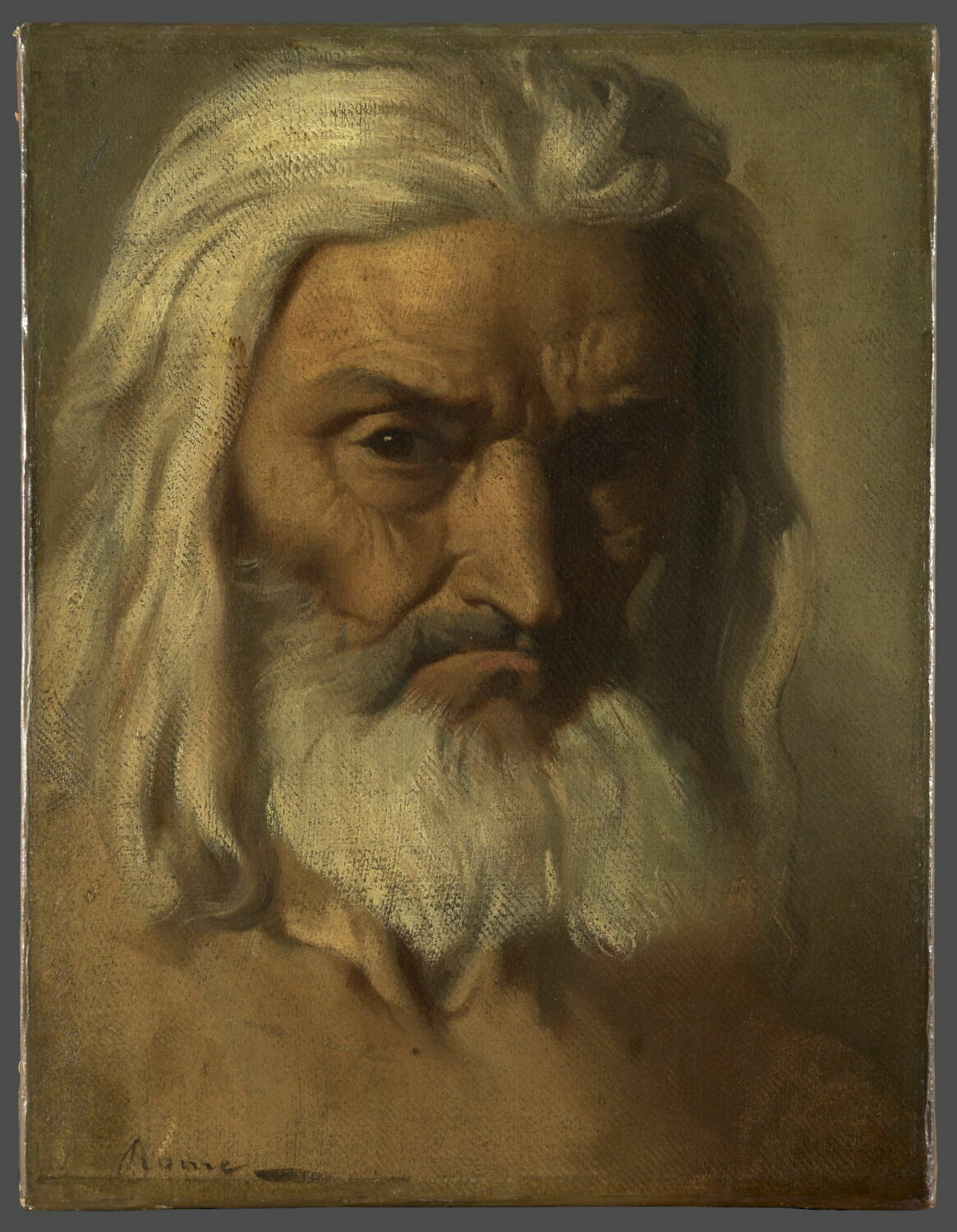 Tête de vieillard., Chassériau, Théodore, 2e quart du XIXe siècle (1844)