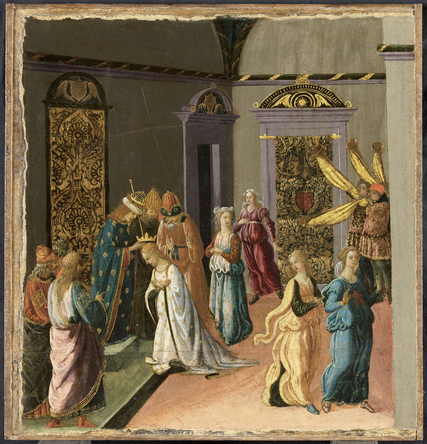 Le Couronnement d'Esther par Assuérus, Sellaio, 4e quart du XVe siècle (1475 - 1500)