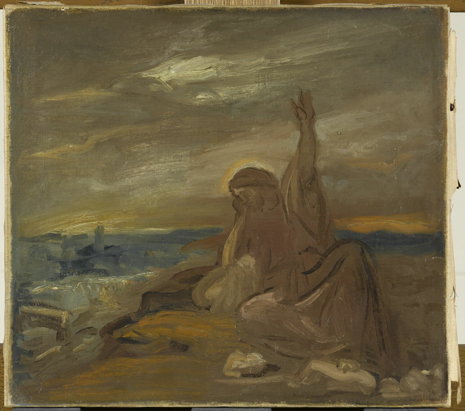 Le Christ pleurant sur Jérusalem. Esquisse., Chassériau, Théodore, 2e quart du XIXe siècle (1836)