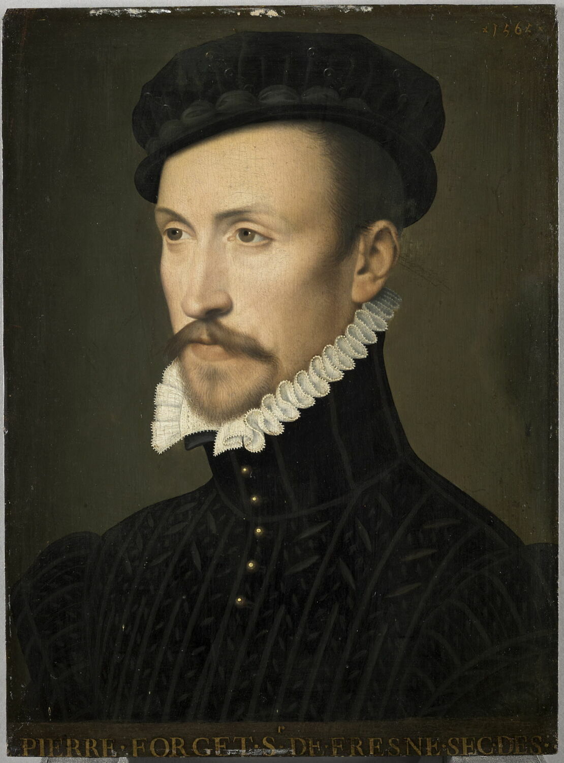 Pierre Forget, seigneur de Fresnes (1544-1610)., Clouet, François, 3e quart du XVIe siècle (1565)