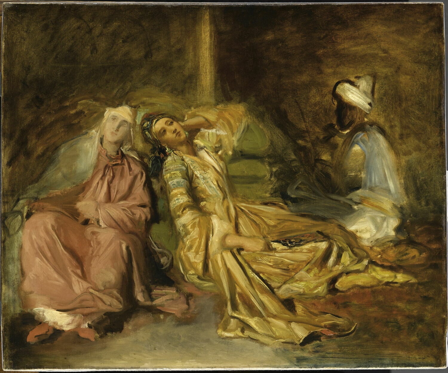 Intérieur de harem. Esquisse., Chassériau, Théodore, 3e quart du XIXe siècle (1856)