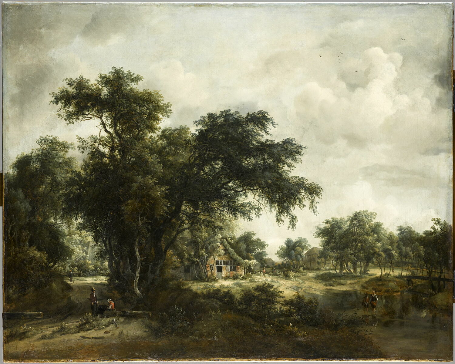 La Ferme dans les bois, Hobbema, Meindert, XVIIe siècle (1662)