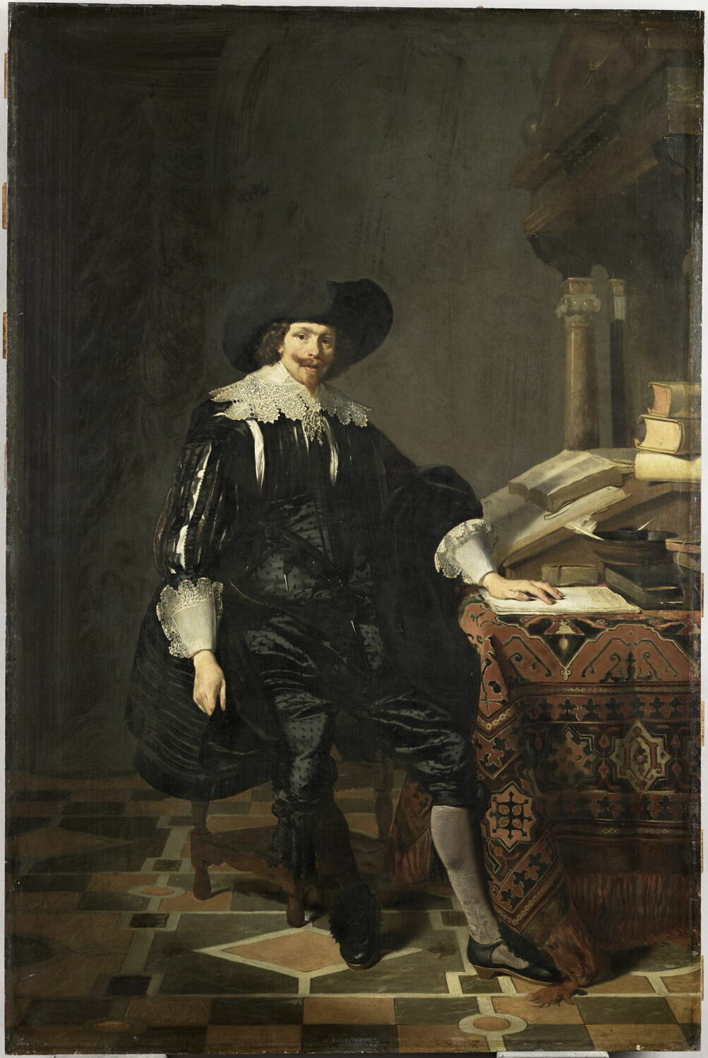 Portrait d'un homme assis près d'une table, Keyser, Thomas de, 1e moitié du XVIIe siècle (vers 1632)